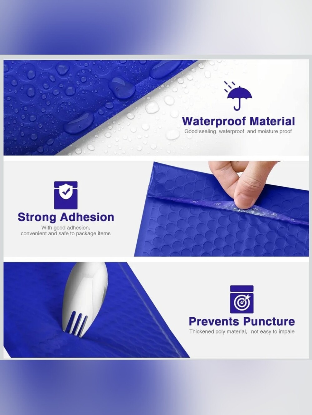 Blue Padded Bubble Mailer 6x9 Qty 20 - Picture 3 of 3